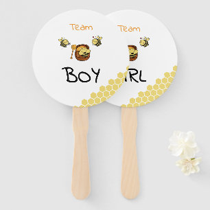 Cute Little Honeybee & Sweet Honey Gender Reveal Hand Fan