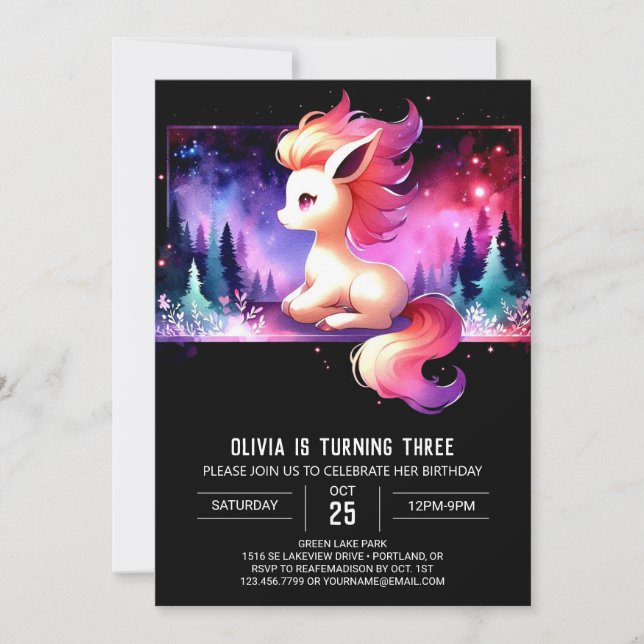 Cute Little Horse Birthday Invitation (Front)