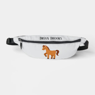 Cute little horse custom name bum bags