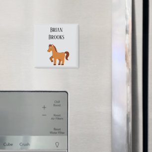 Cute little horse custom name magnet