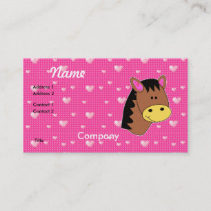 Cute Little Horse Face Business Card