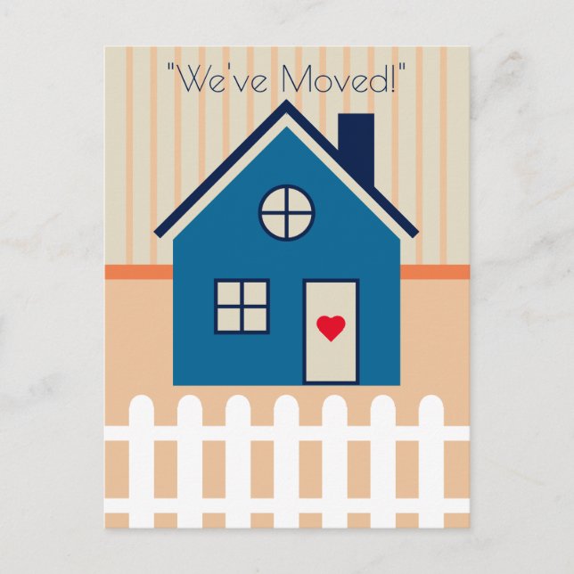 Cute Little House New Home Moving Announcement Postcard (Front)