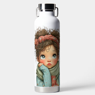 CUTE LITTLE IRISH GIRL WITH BROWN HAIR WATER BOTTLE