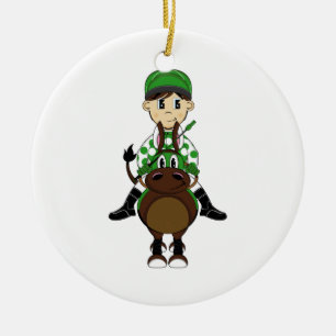 Cute Little Jockey Ornament