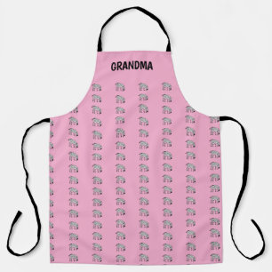 Cute Little Kenyan Zebra Pattern Grandma Apron