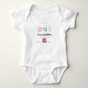 Cute Little Kitten 1st Birthday Baby Bodysuit