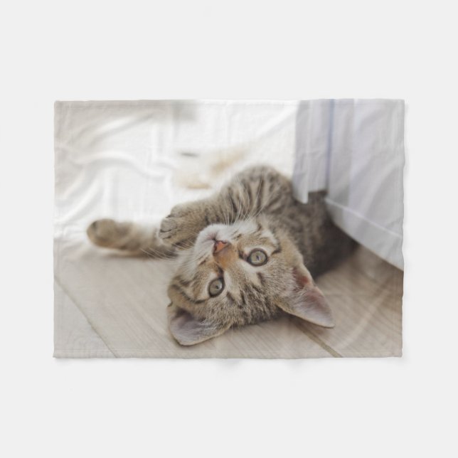 Cute Little Kitten Fleece Blanket (Front (Horizontal))