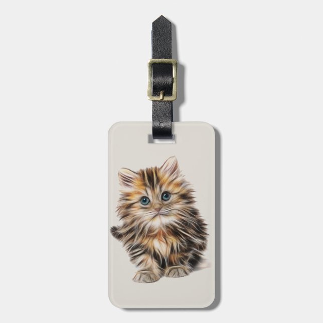Cute little Kitten Luggage Tag (Front Vertical)