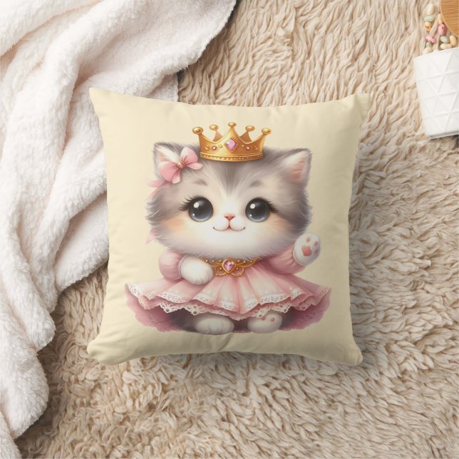 Cute little Kitten Princess Cushion (Blanket)
