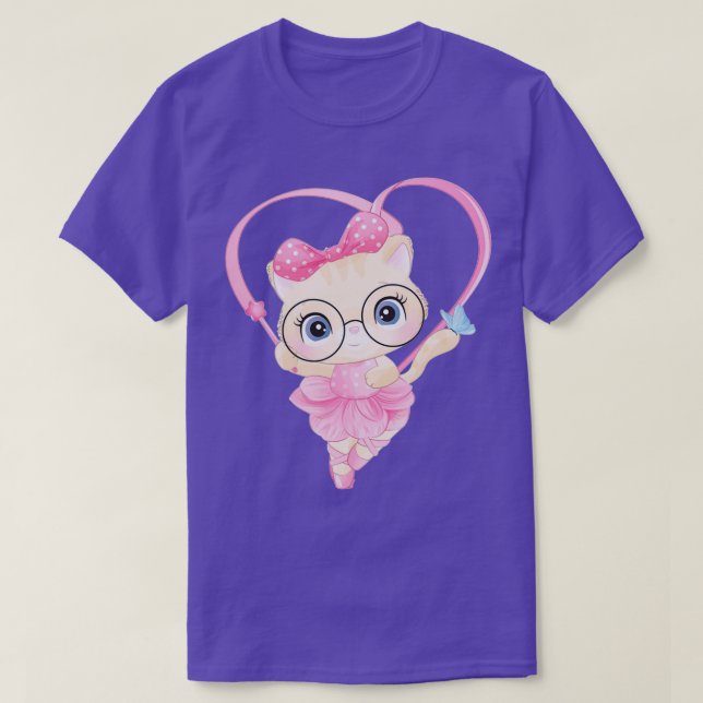 Cute little kitty with ballerina Funny Quote for B T-Shirt (Design Front)
