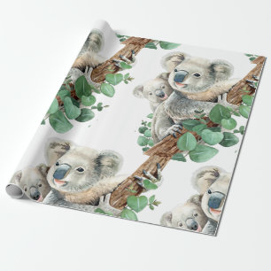 Cute Little Koala Bear Australian Animal Art    Ce Wrapping Paper
