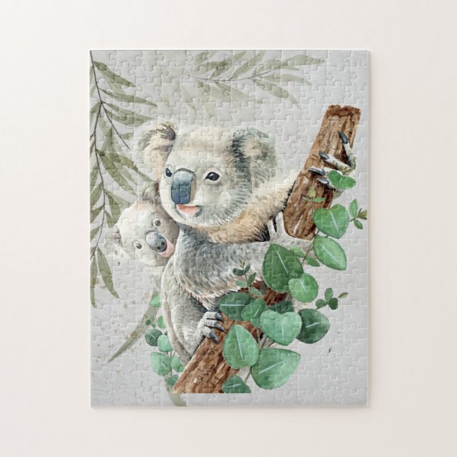 Cute Little Koala Bear Australian Animal Art  Jigsaw Puzzle (Vertical)