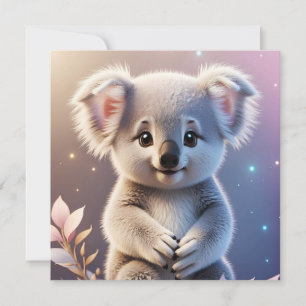 Cute Little Koala Fantasy Dreamy Gradient