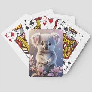 Cute Little Koala Fantasy Dreamy Gradient Playing Cards