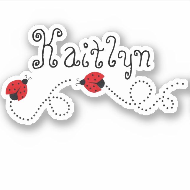 Cute Little Lady Bugs | Personalised Vinyl (Front)