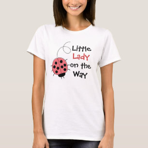 Cute little lady on the way ladybug maternity tee