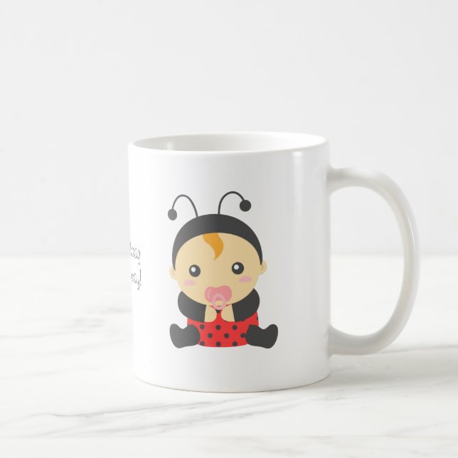Cute Little Ladybug Baby Girl Coffee Mug (Right)