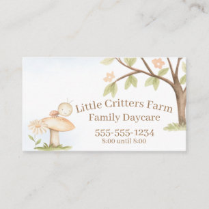 Cute Little Ladybug Childcare Professional Business Card