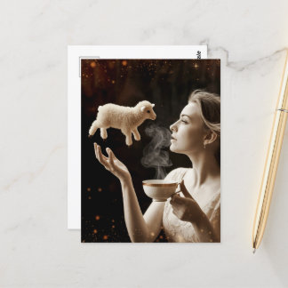 Cute Little Lamb Magick Postcard