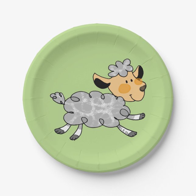 cute little lamb paper plate (Front)