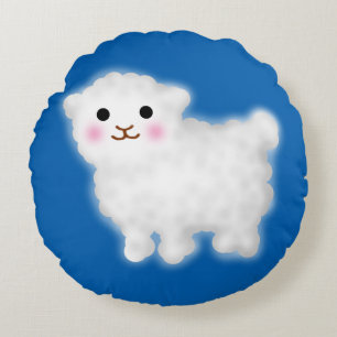 Cute Little Lamb Round Cushion