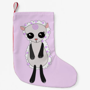 Cute Little Lamb Small Christmas Stocking