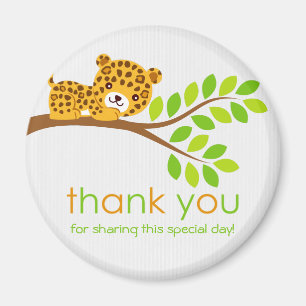 Cute Little Leopard Thank You Magnet