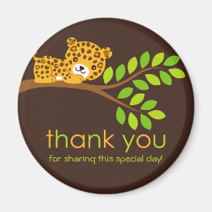 Cute Little Leopard Thank You Magnet