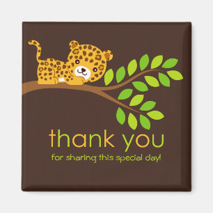 Cute Little Leopard Thank You Magnet