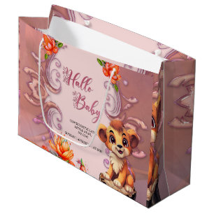 Cute little lion large gift bag