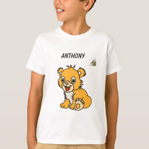cute little lion with bee T-Shirt 