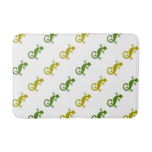 Cute little lizards bath mat
