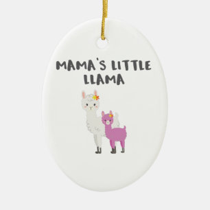 Cute Little Llama Gift Mamas Little Llama Gift Ceramic Tree Decoration