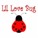 Cute Little Love Bug Heart Ladybug Ornament Photo Sculpture Decoration<br><div class="desc">Cute ladybug with six black hearts on the bright red wings. Says "Little Love Bug". Great for kids and ladybug lovers!</div>