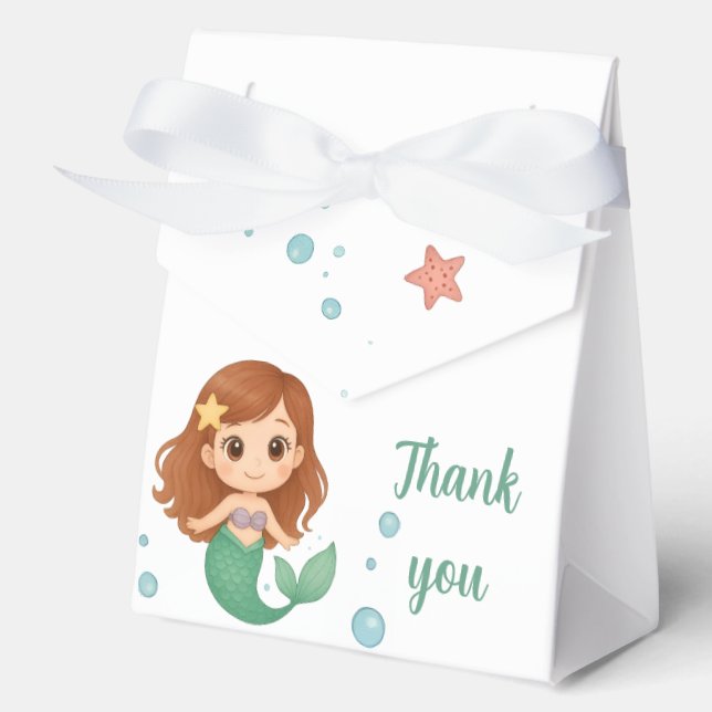 Cute little mermaid favour box (Front)