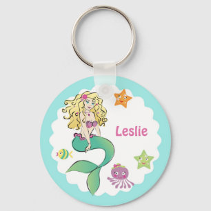 Cute Little Mermaid Key Ring