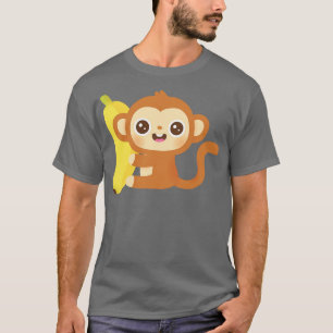 Cute Little Monkey and Banana T-Shirt
