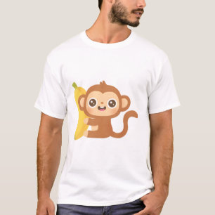 Cute Little Monkey and Banana T-Shirt