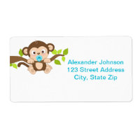 Cute Little Monkey Boy Shipping Labels