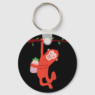 Cute Little Monkey Design Key Ring