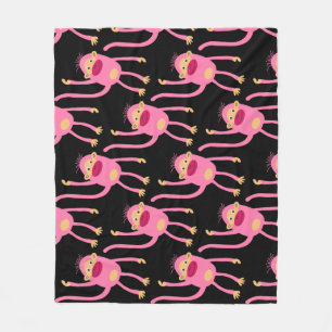 Cute Little Monkey  Fleece Blanket