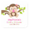 Cute Little Monkey Girl Baby Shower Sticker
