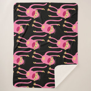 Cute Little Monkey  Sherpa Blanket