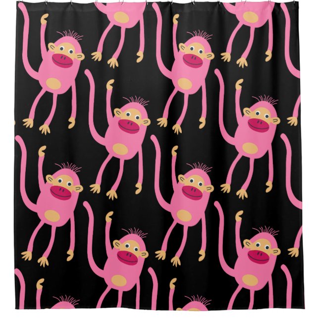 Cute Little Monkey  Shower Curtain (Front)