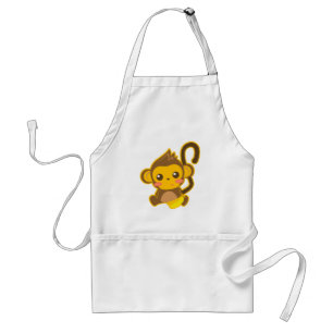 Cute Little Monkey Standard Apron