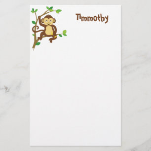 Cute Little Monkey Stationery