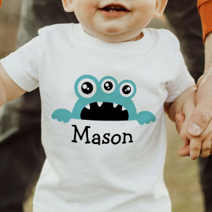 Cute Little Monster Baby Kid Personalised T-Shirt