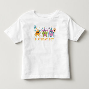 Cute Little Monster Birthday Boy Toddler T-Shirt