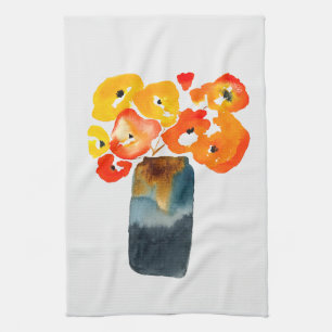 Cute little monster cartoon tea towel