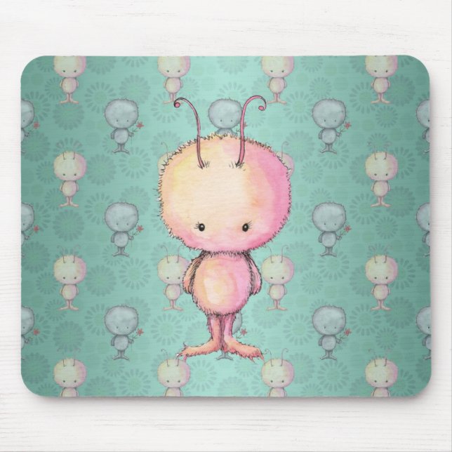 Cute Little Monster Mouse Mat (Front)